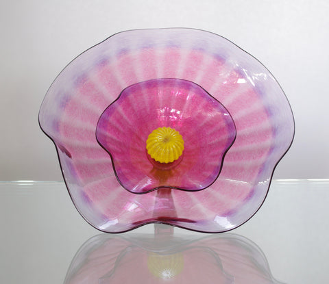 Large Pink Flower with Purple Rim