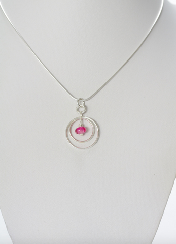 Small Pink Ring Pendant