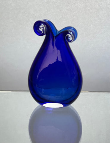 Mini Cobalt Curly Vase