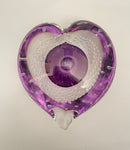 Purple Bubble Heart Paperweight