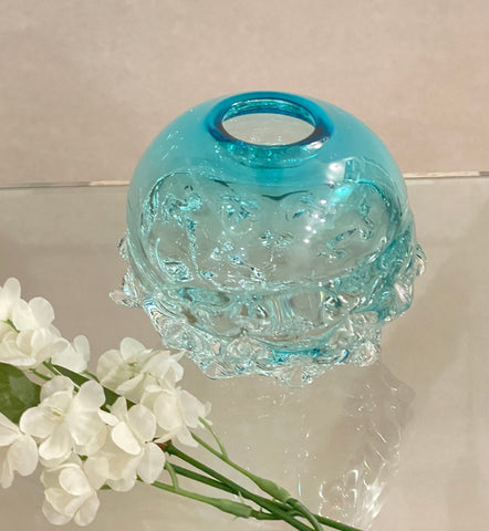 Light Blue Spikey Vase