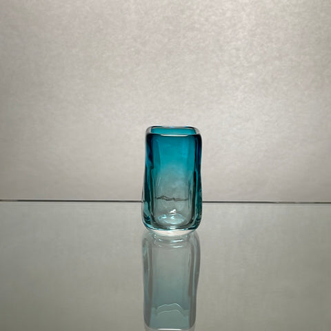 Small Turquoise Square Vase