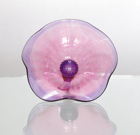 Mini Pink Flower with Purple Rim