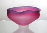 Pink and Purple Etched Wavy Bowl