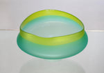 Turquoise and Lime Green Wavy Bowl
