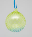 Large Lime and Turquoise Textured ornament