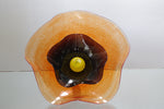 Large Transparent Red Flower with Black inner layer and Yellow Centre