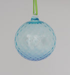Large Turquoise and Medium Blue Textured ornament