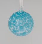Large White Ornament with Turquoise spots