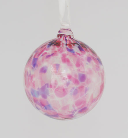 Large Ornament with Purple, Pink and Alabaster spots