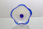 Mini White Flower with Cobalt Blue Rim and Cobalt blue centre