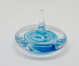 Light Blue and white swirl ring holder