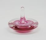 Pink and white swirl ring holder