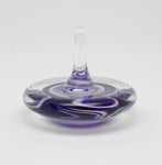 Purple and white swirl ring holder