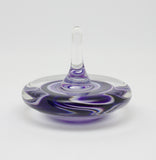 Purple and white swirl ring holder