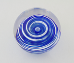 Small Blue and White Swirl Paperweight