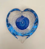 Medium Blue  Bubble Heart Paperweight