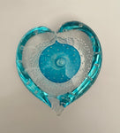 Turquoise Bubble Heart Paperweight