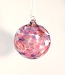 Large Pink, Purple and white spotted ornament
