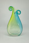 Mini Turquoise and Lime Green Curly Vase