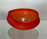 Red Etched Wavy Bowl