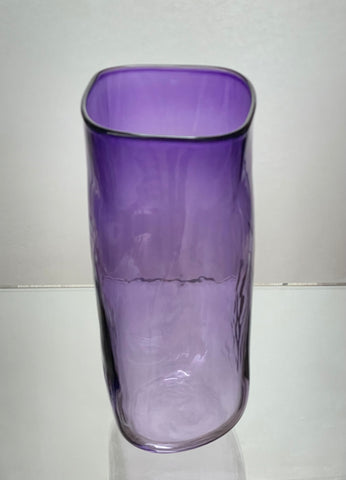 Extra wide Purple Square Vase