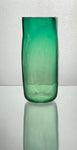 Extra wide Emerald Green Square Vase