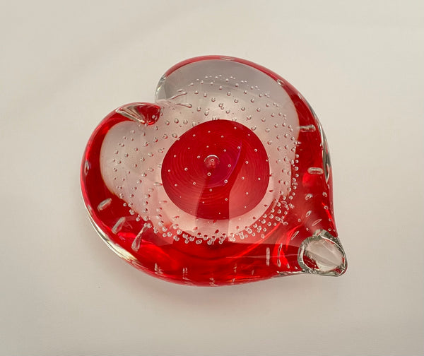 Red Glass Bubble Heart, Solid Heart-shaped Paperweight Art Sculpture  Controlled Bubble Design, Valentine Anniversary Gift, Avalon Glassworks -   Israel