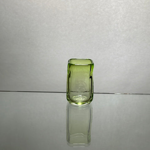 Small Lime Green Square Vase