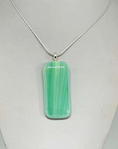 Shades of green Fused Glass Pendant