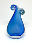 Mini Medium Blue and Turquoise Curly Vase
