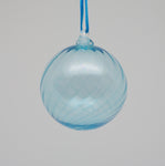 Large Light Blue Swirl Ornament